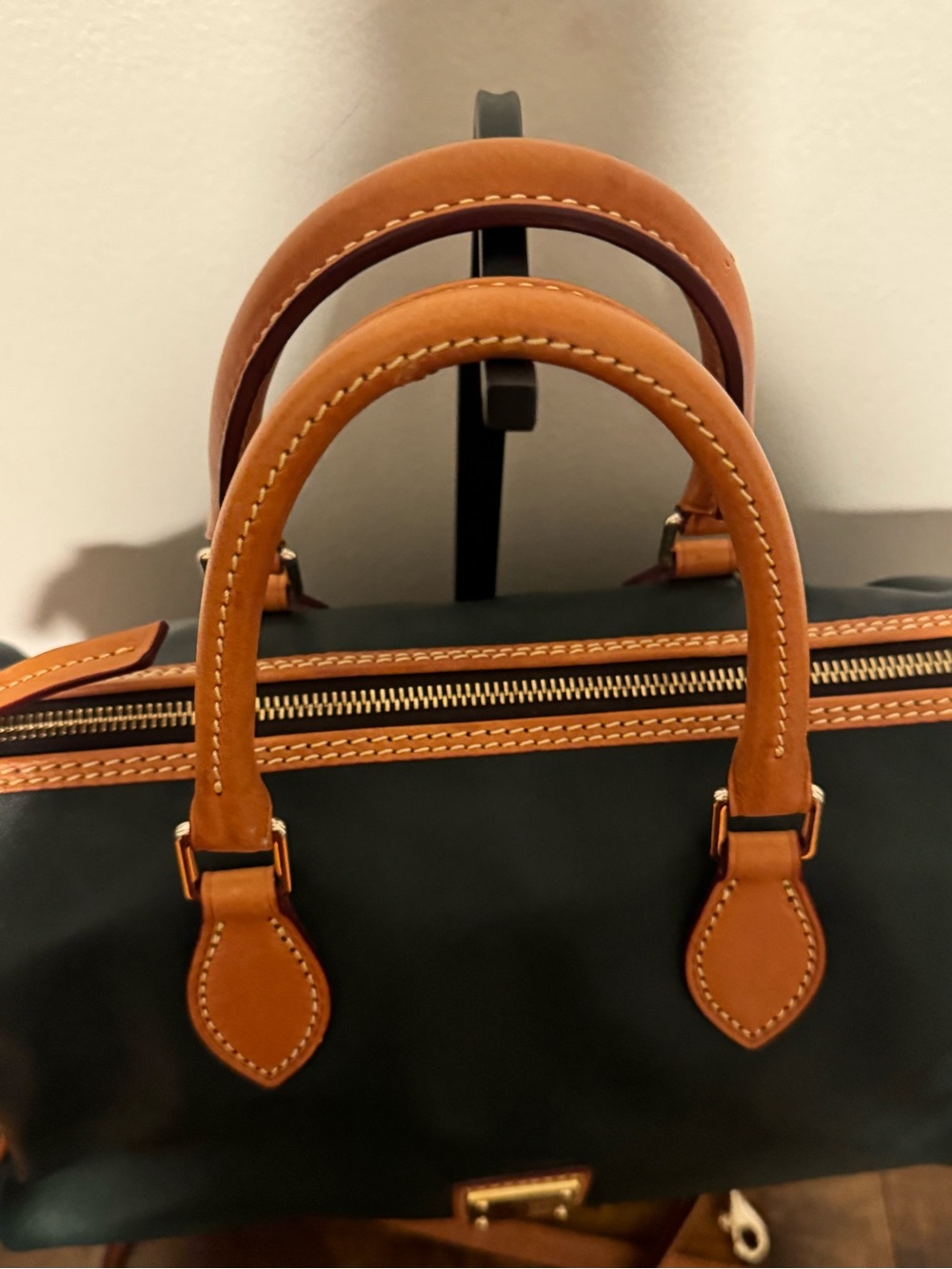 Dooney & Bourke Dark Green Florentine Leather Satchel - Picture 2 of 8